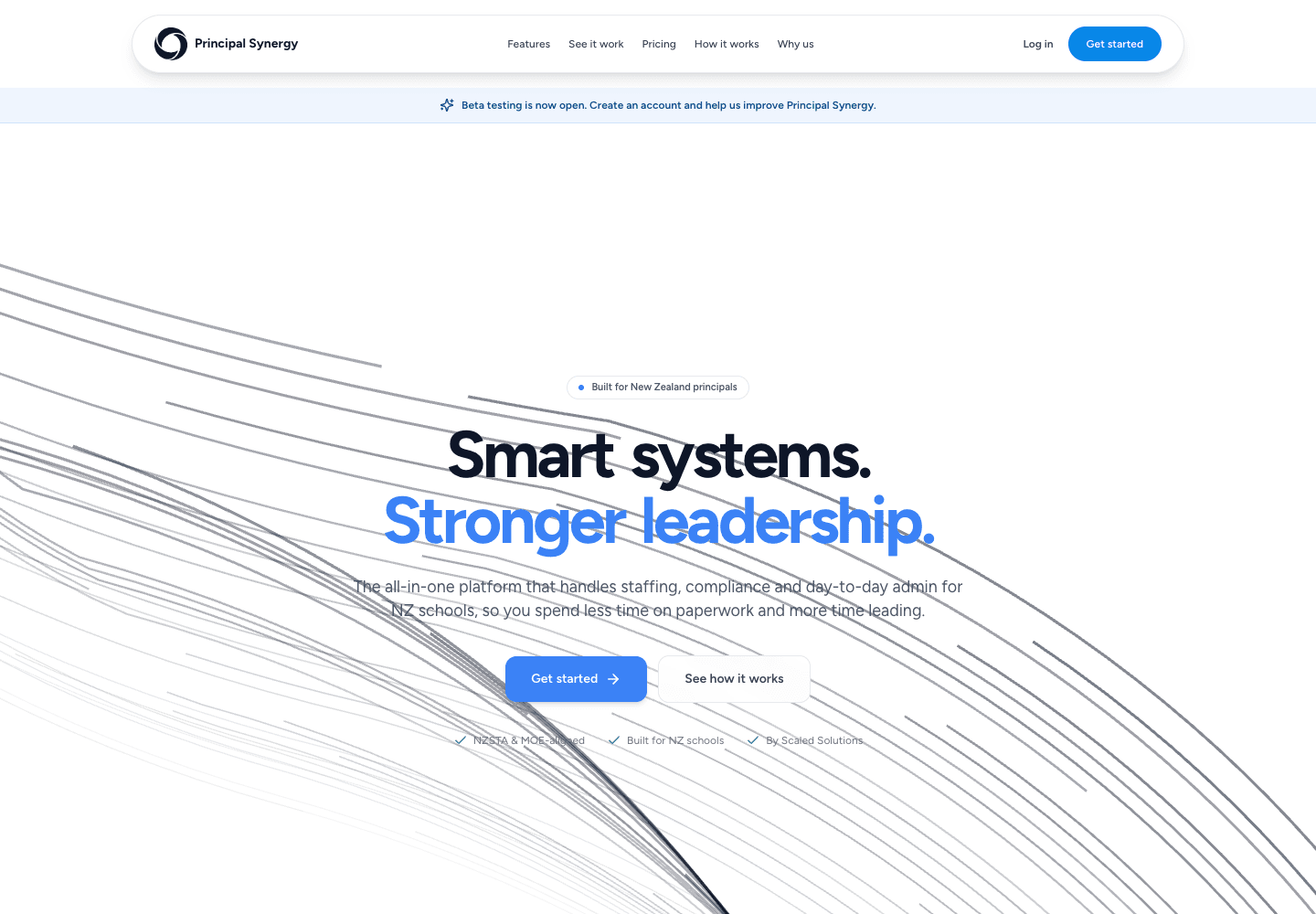 Principal Synergy desktop website
